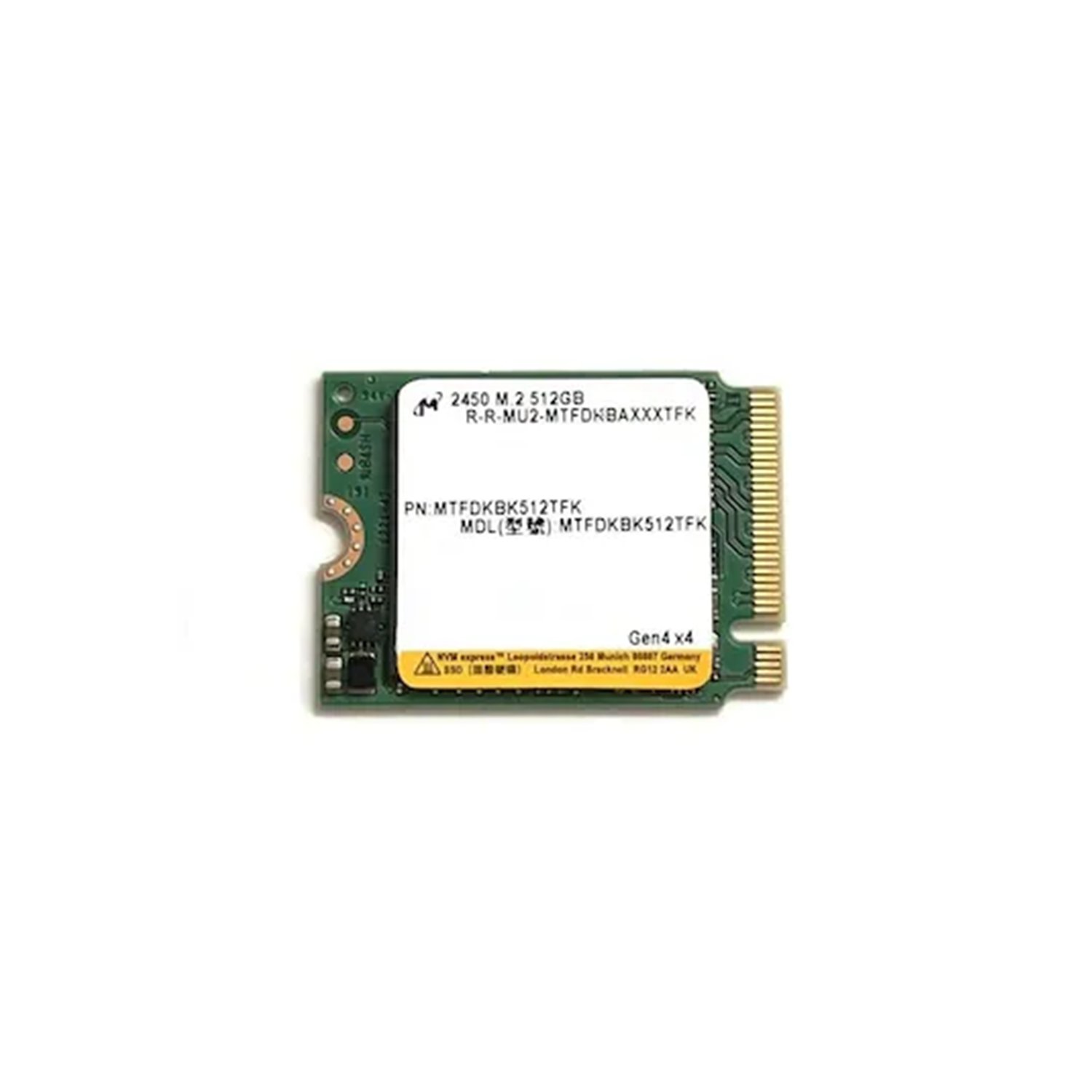 Micron 2450 512GB 2230 M.2 Mtfdkbk512qfm NVMe SSD - OEM