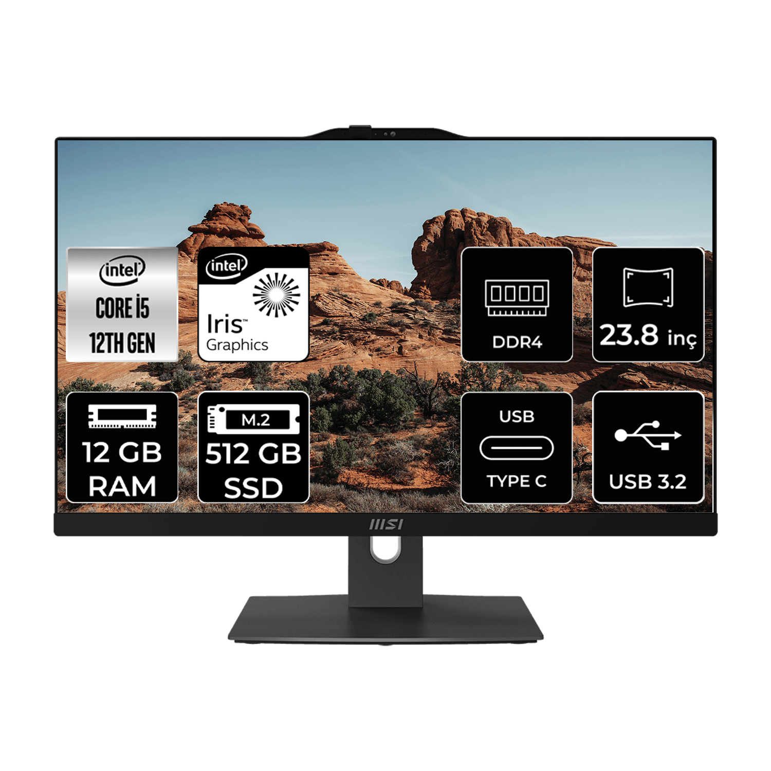 Msı Modern AM242P Intel Core I5 1235U 12GB 512GB SSD 23.8
