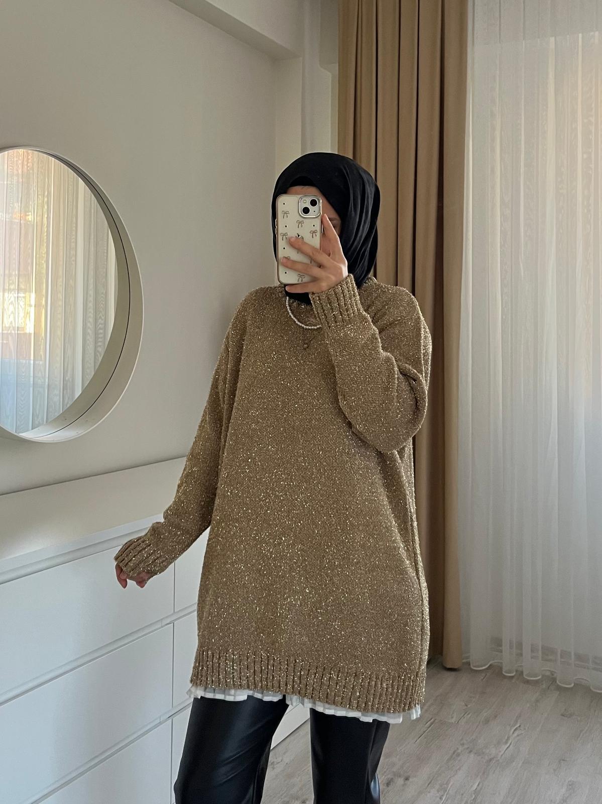 GOLD SİMLİ KAZAK