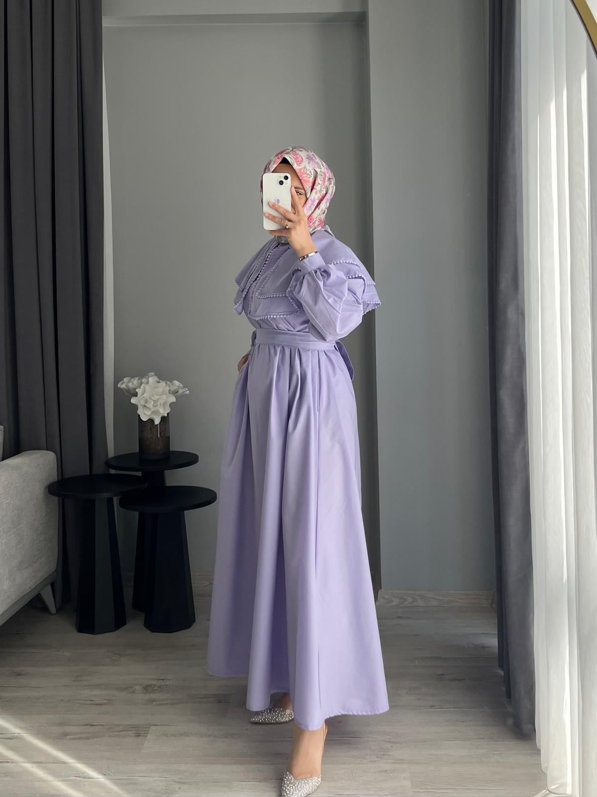 MELİNDA LİLA ELBİSE