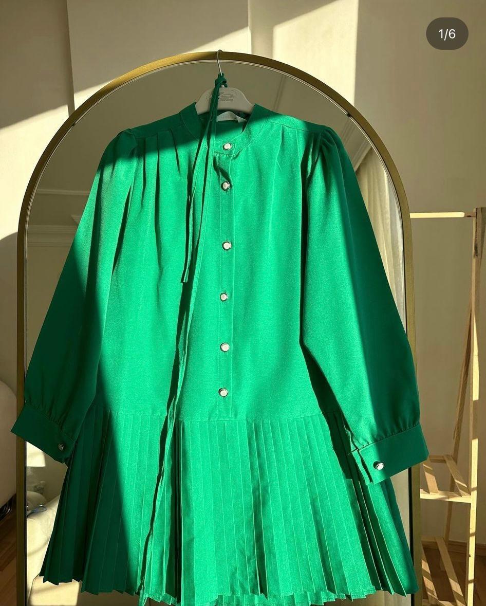 PİLİSELİ GÖMLEK / BENETTON YEŞİL