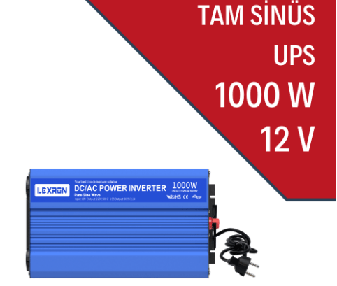 LEXRON 1000W-12V TAM SİNÜS İNVERTER (UPS)