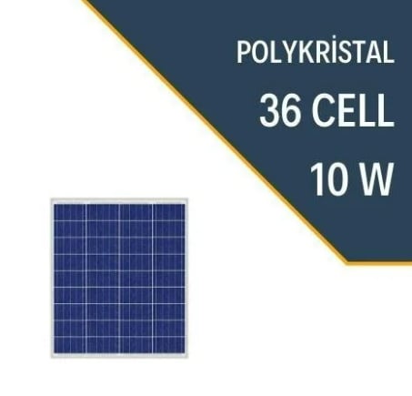 LEXRON 10W POLYKRİSTAL GÜNEŞ PANELİ