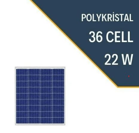 LEXRON 22W POLYKRİSTAL GÜNEŞ PANELİ
