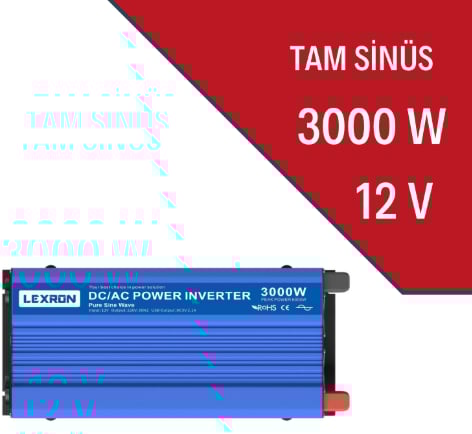 LEXRON 3000W-12V TAM SİNÜS İNVERTER
