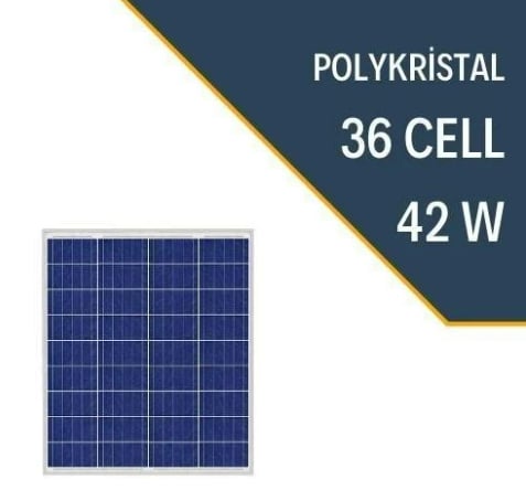 LEXRON 42W POLYKRİSTAL GÜNEŞ PANELİ