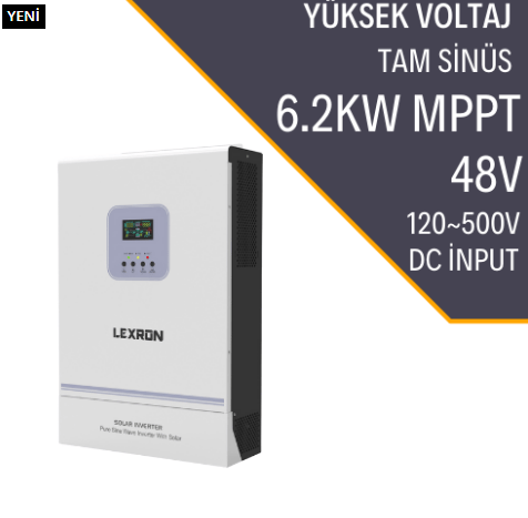 LEXRON 6.2KW MPPT 120-500V PV INPUT 100A MPPT INVERTER PARALLENEBİLİR