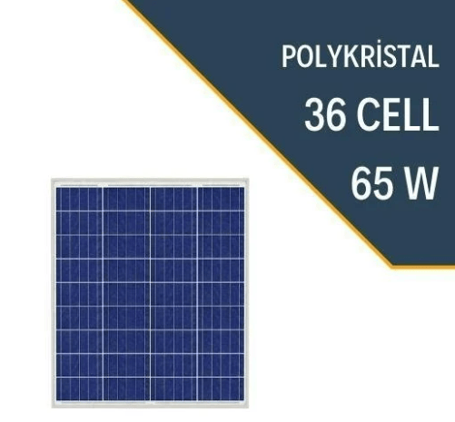 LEXRON 65W POLYKRİSTAL GÜNEŞ PANELİ