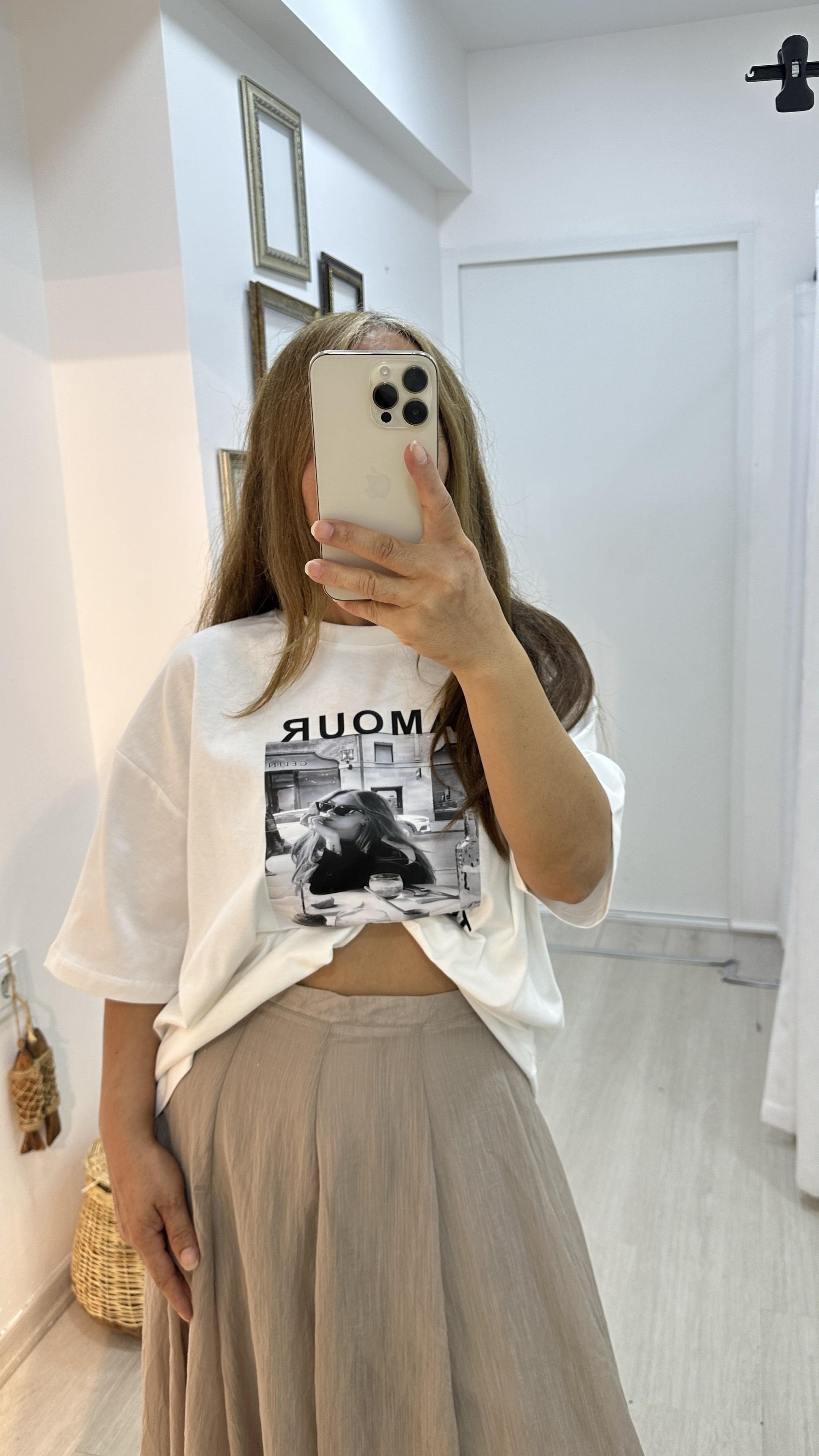 Baskılı Basic TişörtT-Shirt2T022