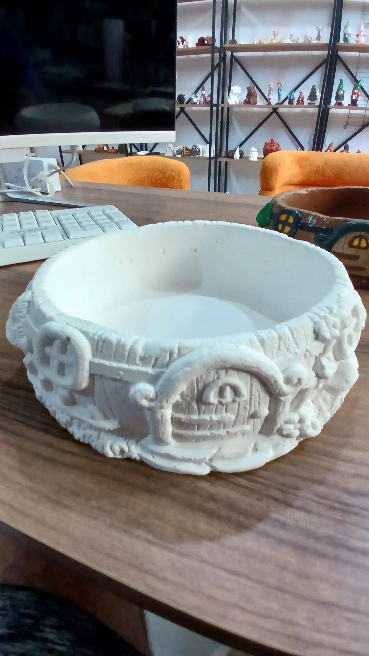 Boyasız Dekoratif Saksı çapı 17cm