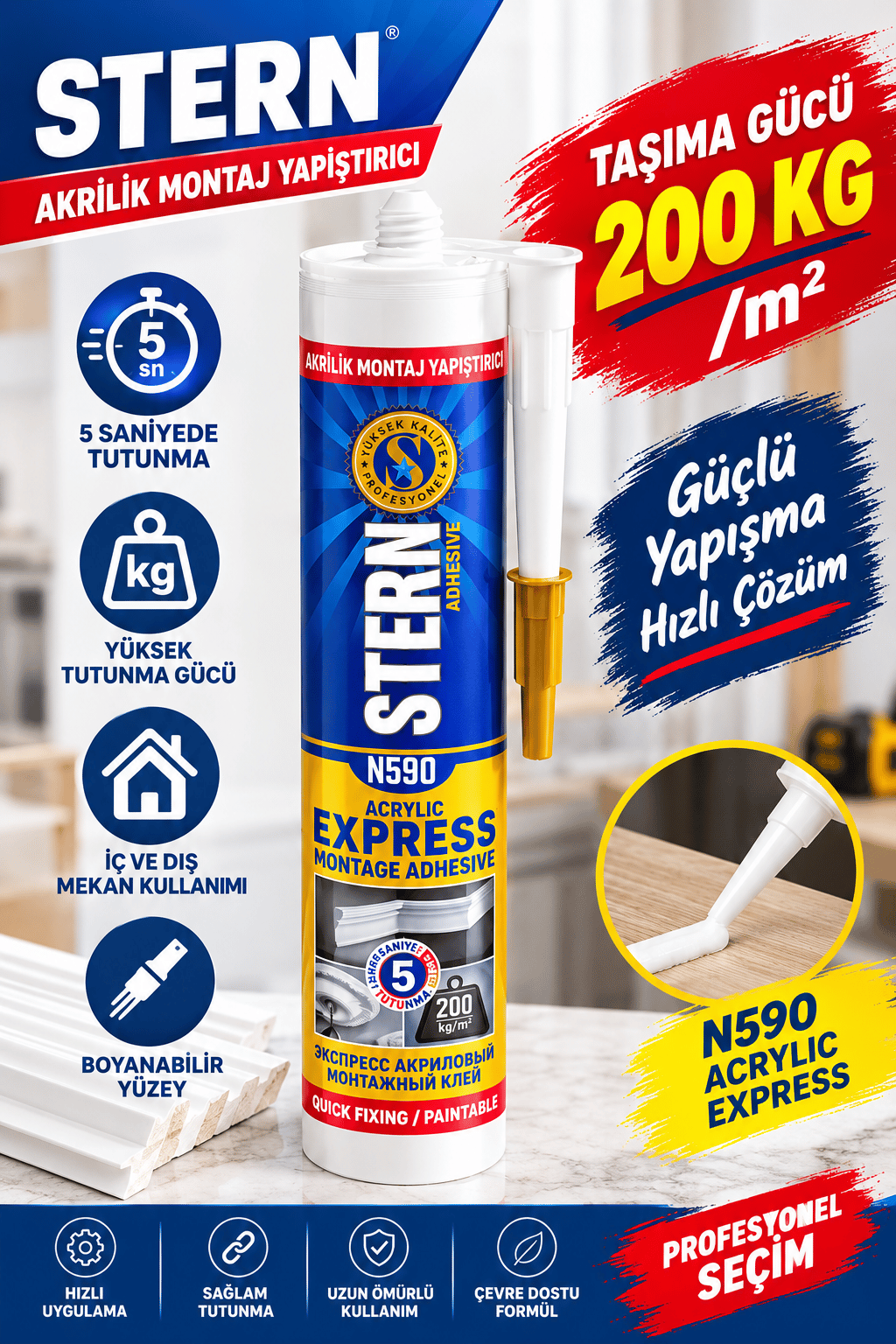 BONDORA HİGH TACK KORNİŞ YAPIŞTIRICISI