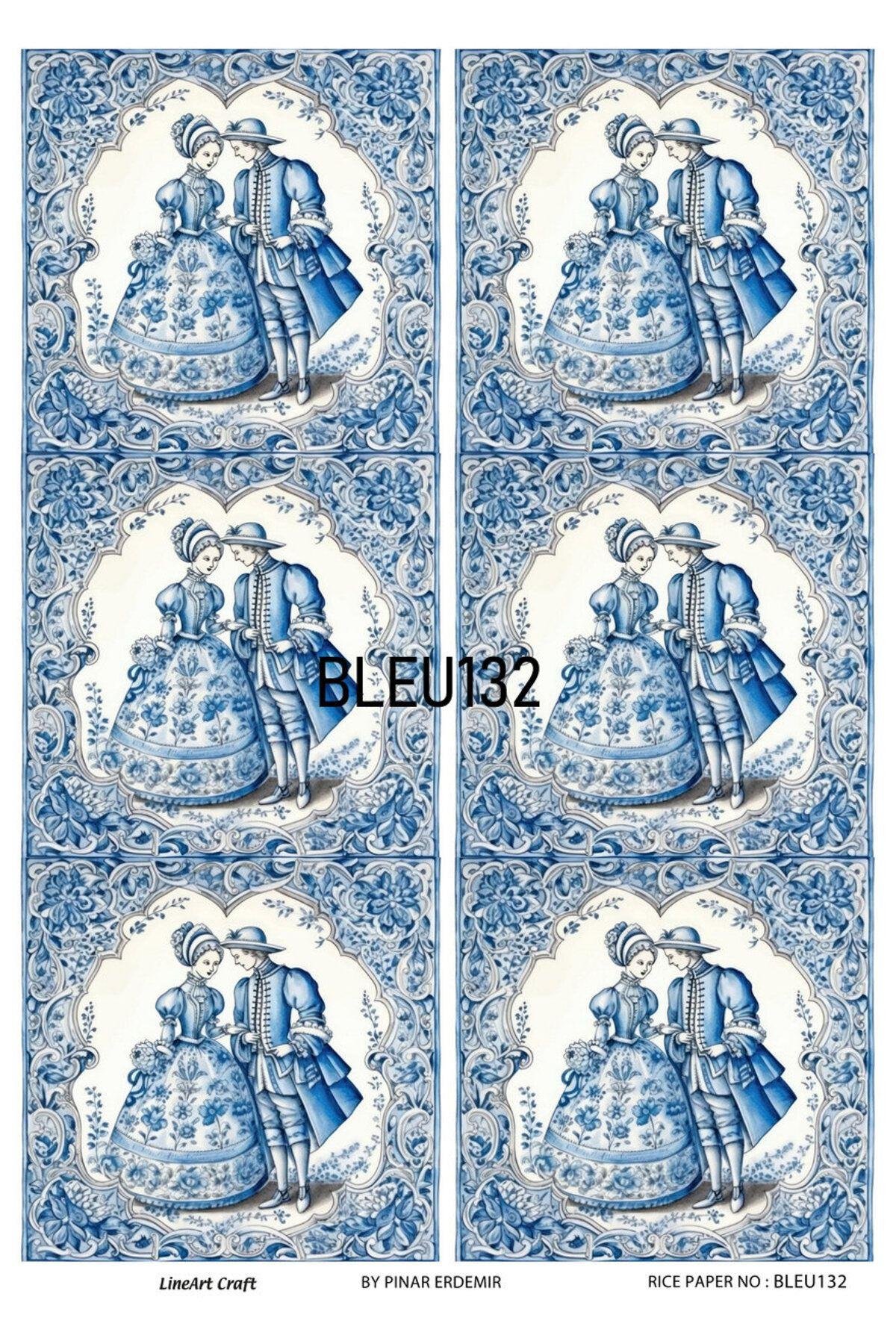 Lineart Pirinç Dekopaj Blue132