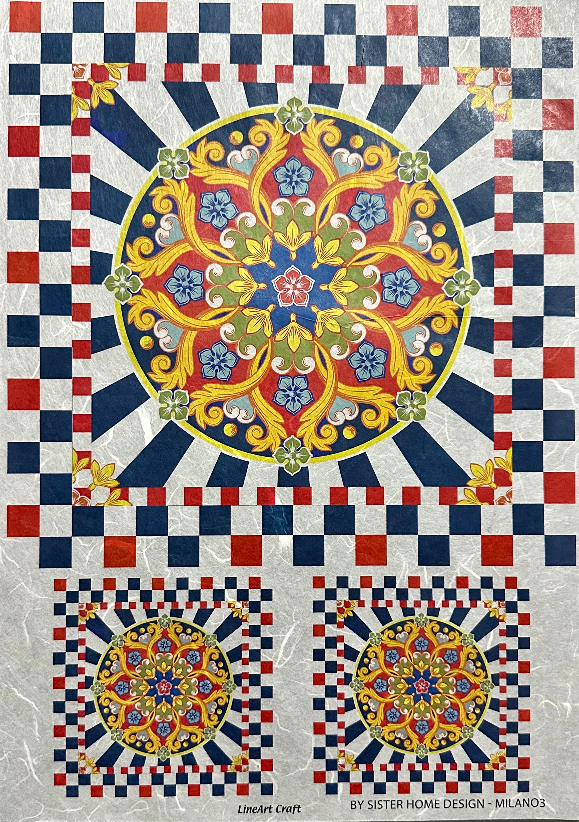 LİNEART PİRİNÇ DEKOPAJ KAĞIDI MILANO3
