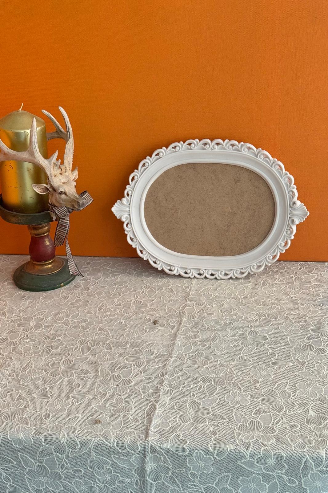 POLYESTER ÇERÇEVELİ OVAL TEPSİ 28cm X 20 cm
