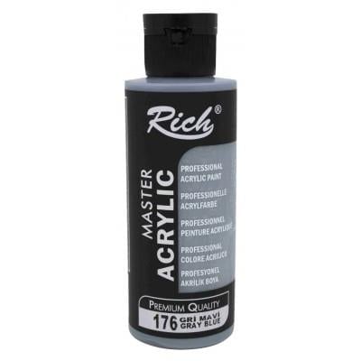 Rich 176 Gri Mavi 120 ml Akrilik Boyası