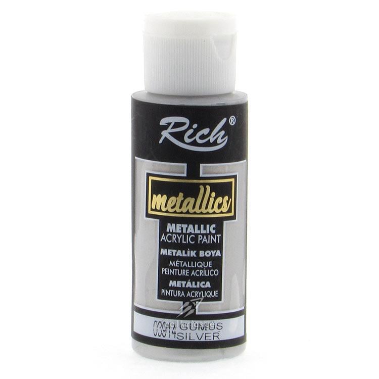 Rich Metallics Akrilik Boya 60Cc 03914 Gümüş