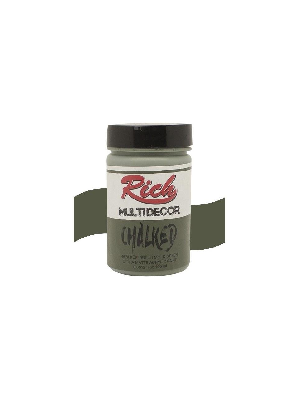 Rich Multi Decor Chalked Akrilik Boya 100 Ml. 4570 Küf Yeşili