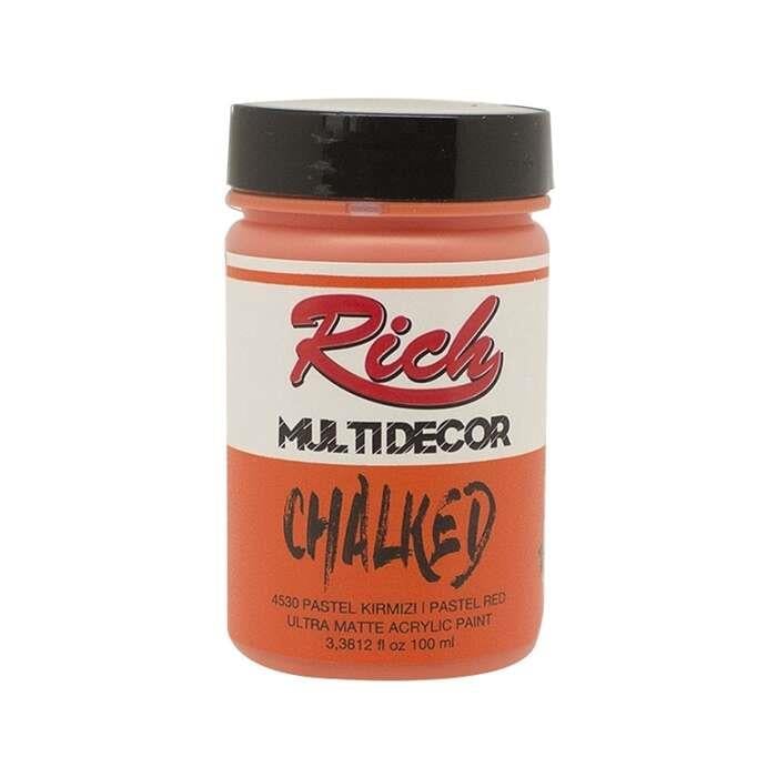Rich Multidecor Chalked Boya 100 cc Pastel Kırmızı 4530