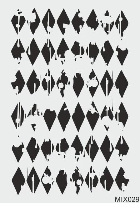 Stencil Tasarım MİX029 Stencil 35X49