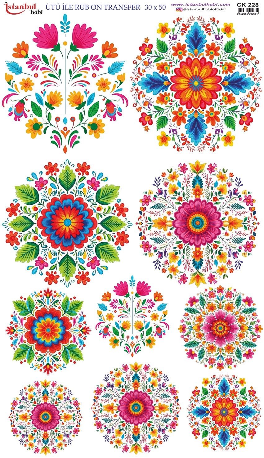 ÜTÜ İLE RUB ON  TRANSFER CK 228  30 X 50 cm