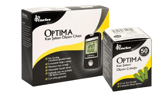 Optima Şeker Ölçüm Cihazı ve 50'li Strip