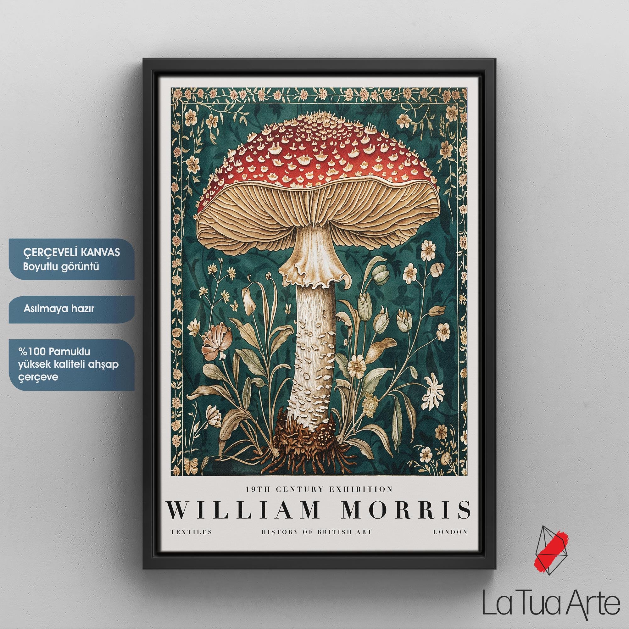 WILLIAM MORRIS-KIRMIZI MANTAR
