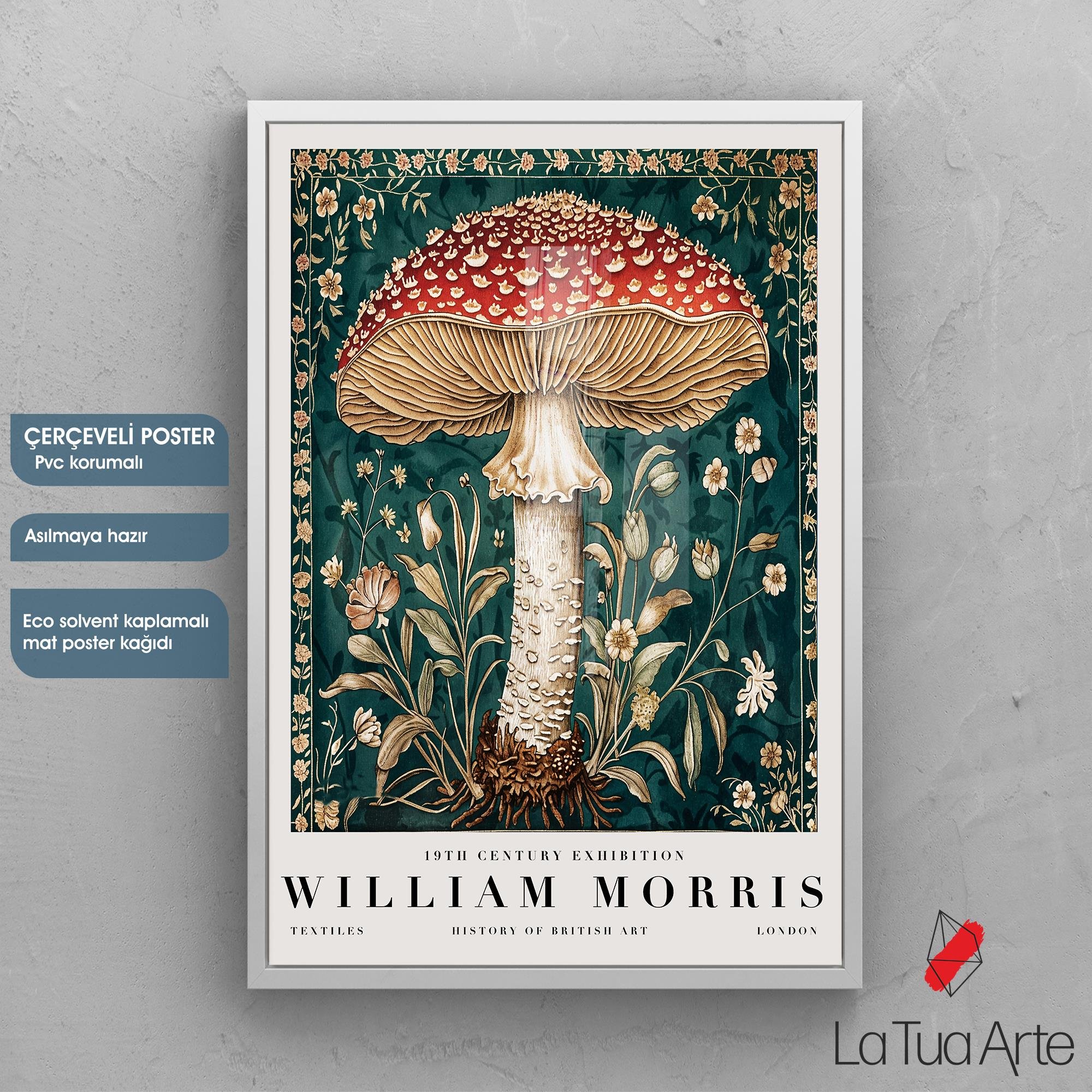 WILLIAM MORRIS-KIRMIZI MANTAR