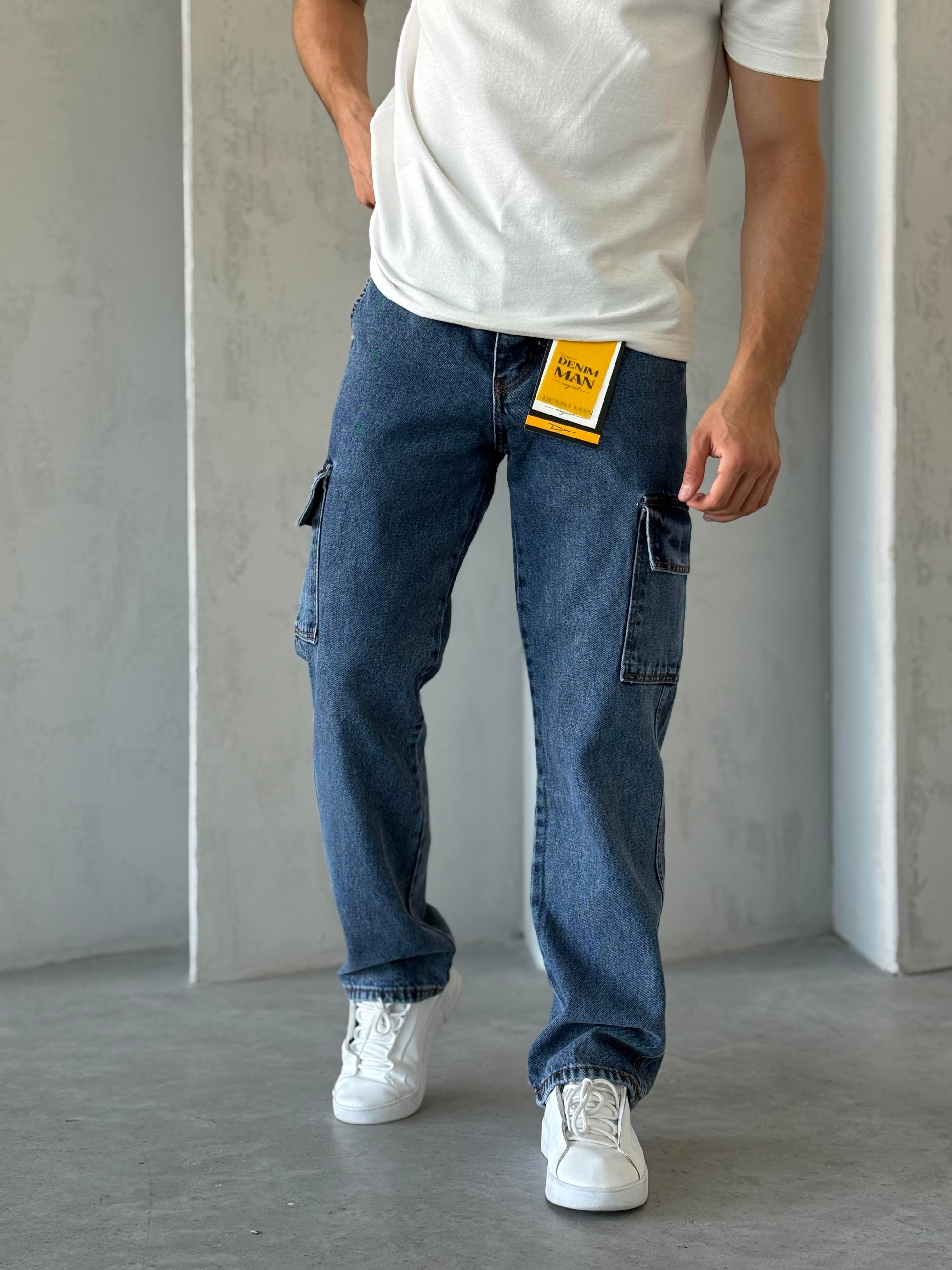 BAGGY MAVİ KARGO CEPLİ
