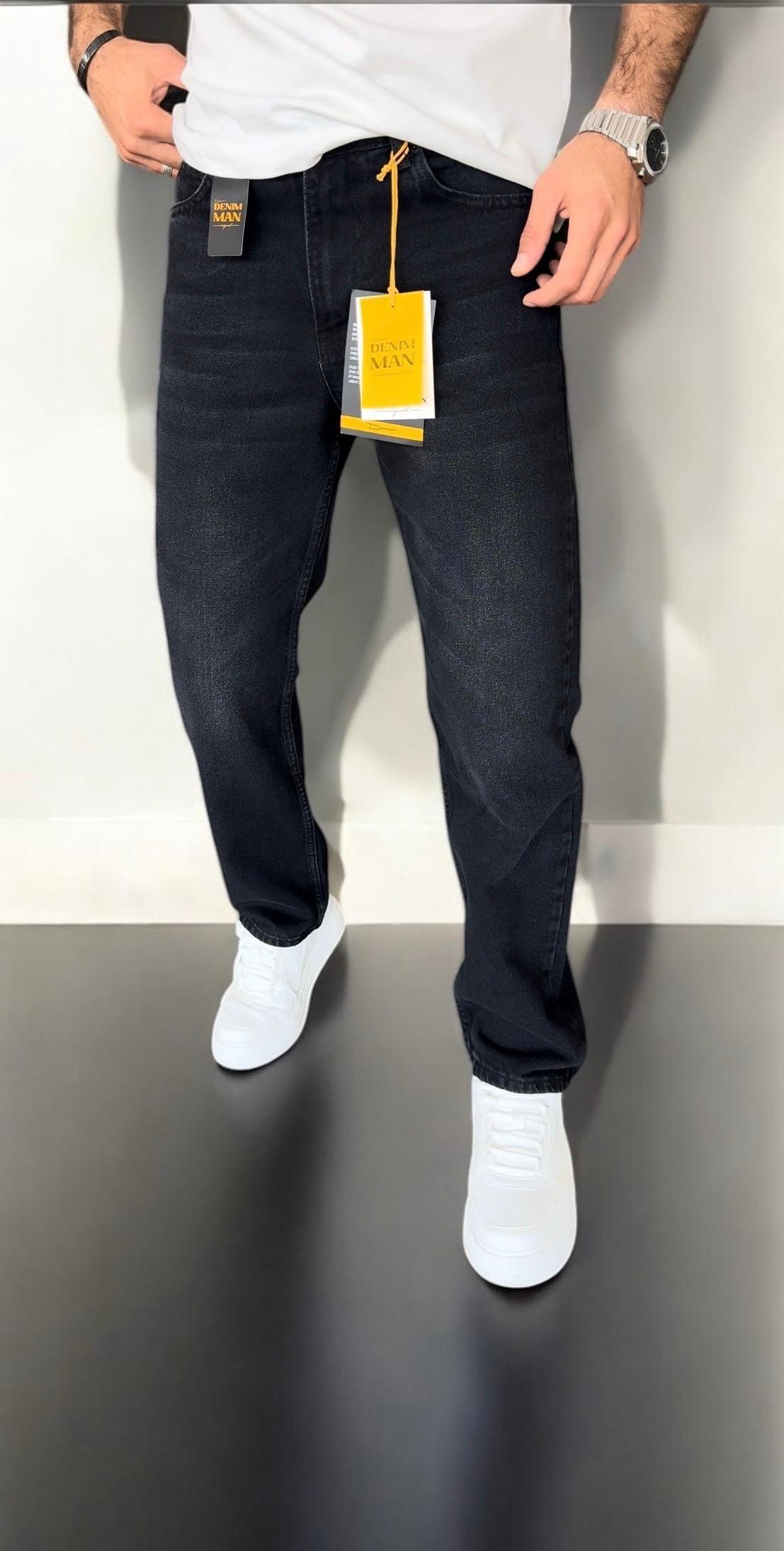 Erkek Siyah Baggy Kalıp Pantolon