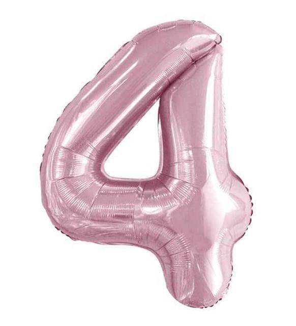 4 Yaş Rakam Folyo Balon Pembe 40 inc