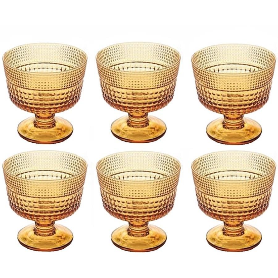 6 lı Ayaklı Kase (Amber)