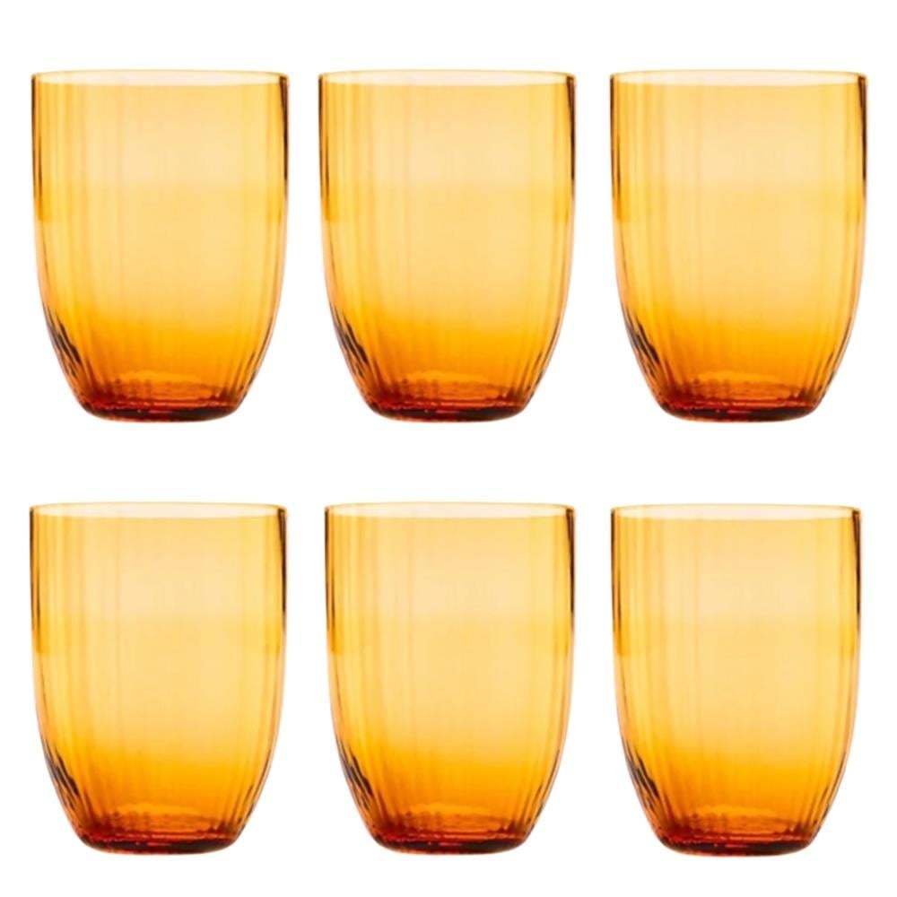 6 lı Su / Meşrubat Bardağı Amber