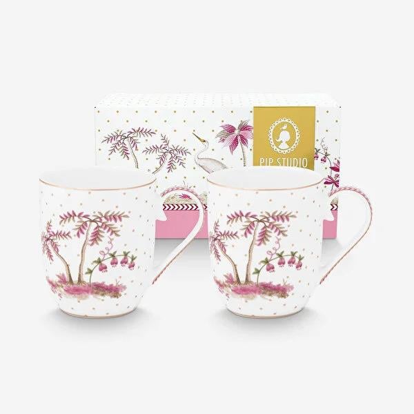 Beyaz Porselen Kupa Seti 145 Ml Jolie Collection by Pip Studio
