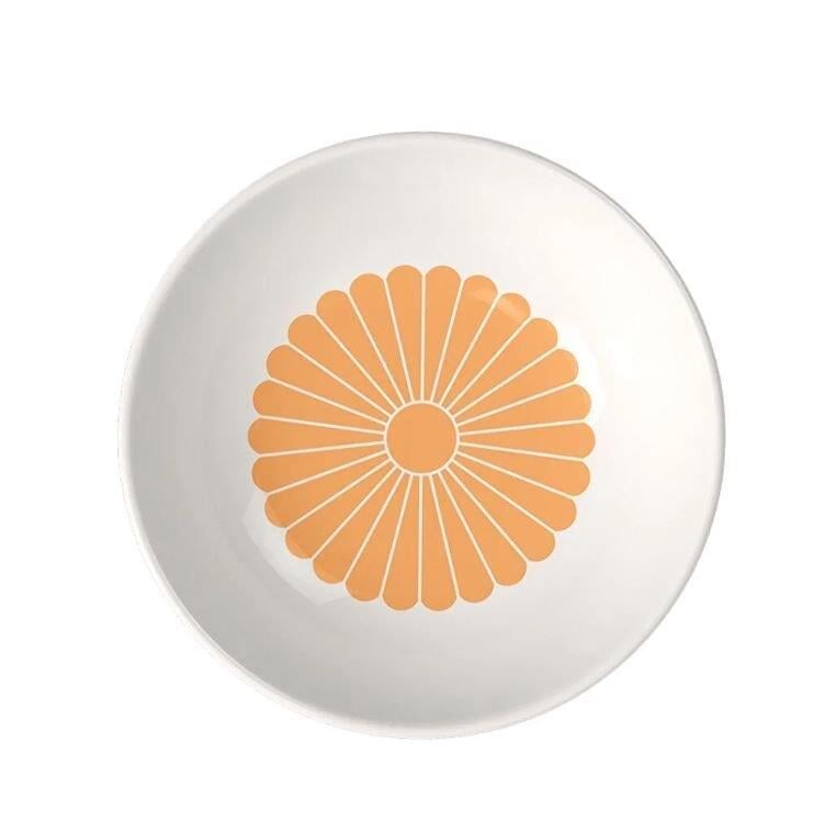 FLEUR SOLEIL TURUNCU PORSELEN KASE 13 CM
