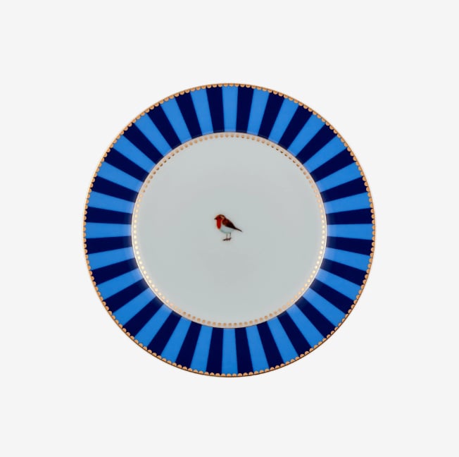 Mavi Çizgili Tabak 17 cm