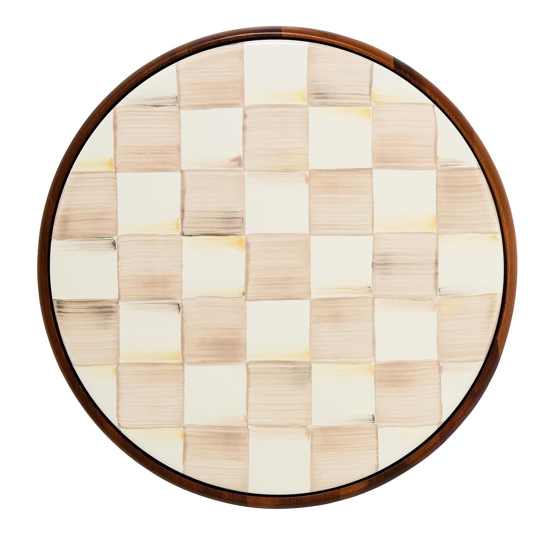 Mocha Check Large Trivet