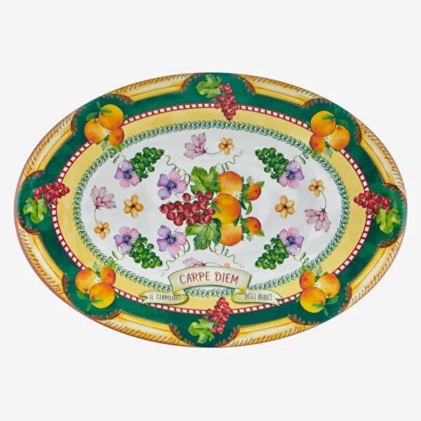 Sarı Melamin Servis Tabağı 50 Cm Carpe Diem Collection by Chiara Alessi