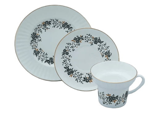 Üç parçalı set çay şekli Dalga deseni İnce dallar 155 ml Normal fiyat3,640.00TL