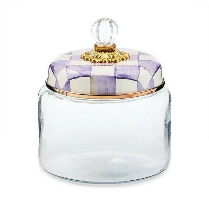 Violet Check Small Kitchen Canister