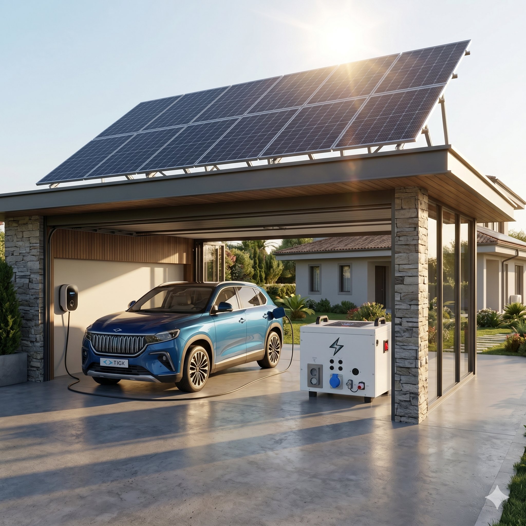 Sg-6.2 6200 watt 48v 280Ah Sekiz Panelli Solar  Sistem