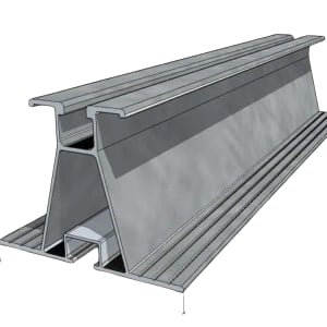 Spower Çatı Montaj Rayı H:100 L: 490mm  SFX-R09