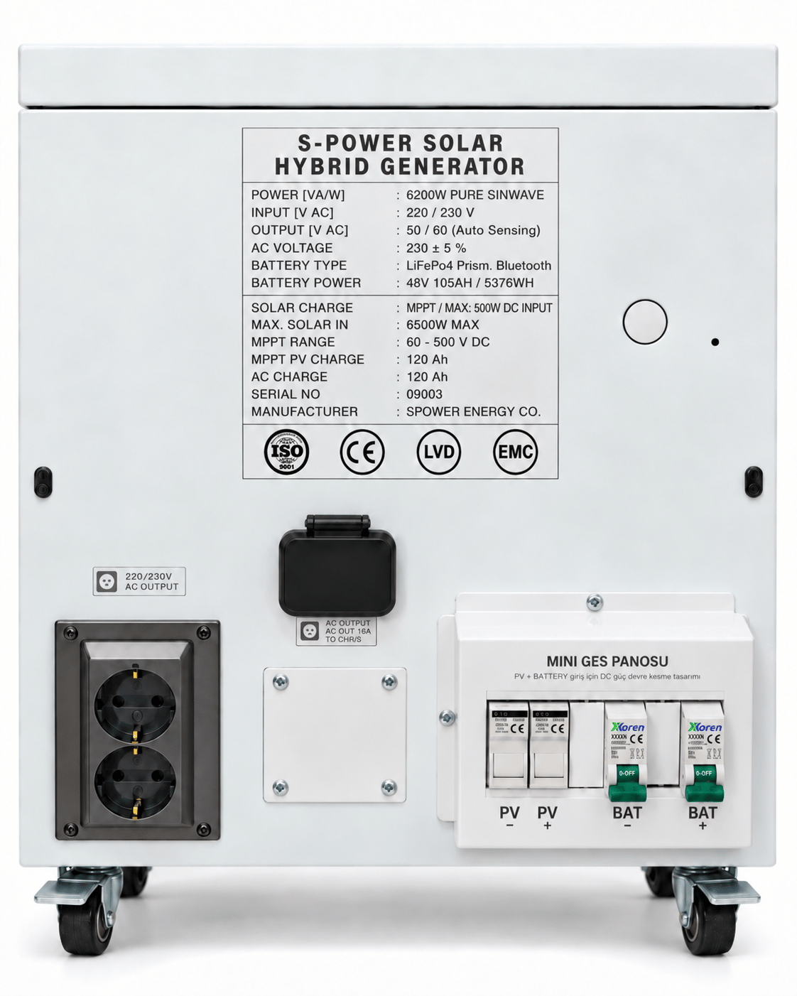 Spower Energy Solar Hibrit Jeneratör Sg-6.2  48 105