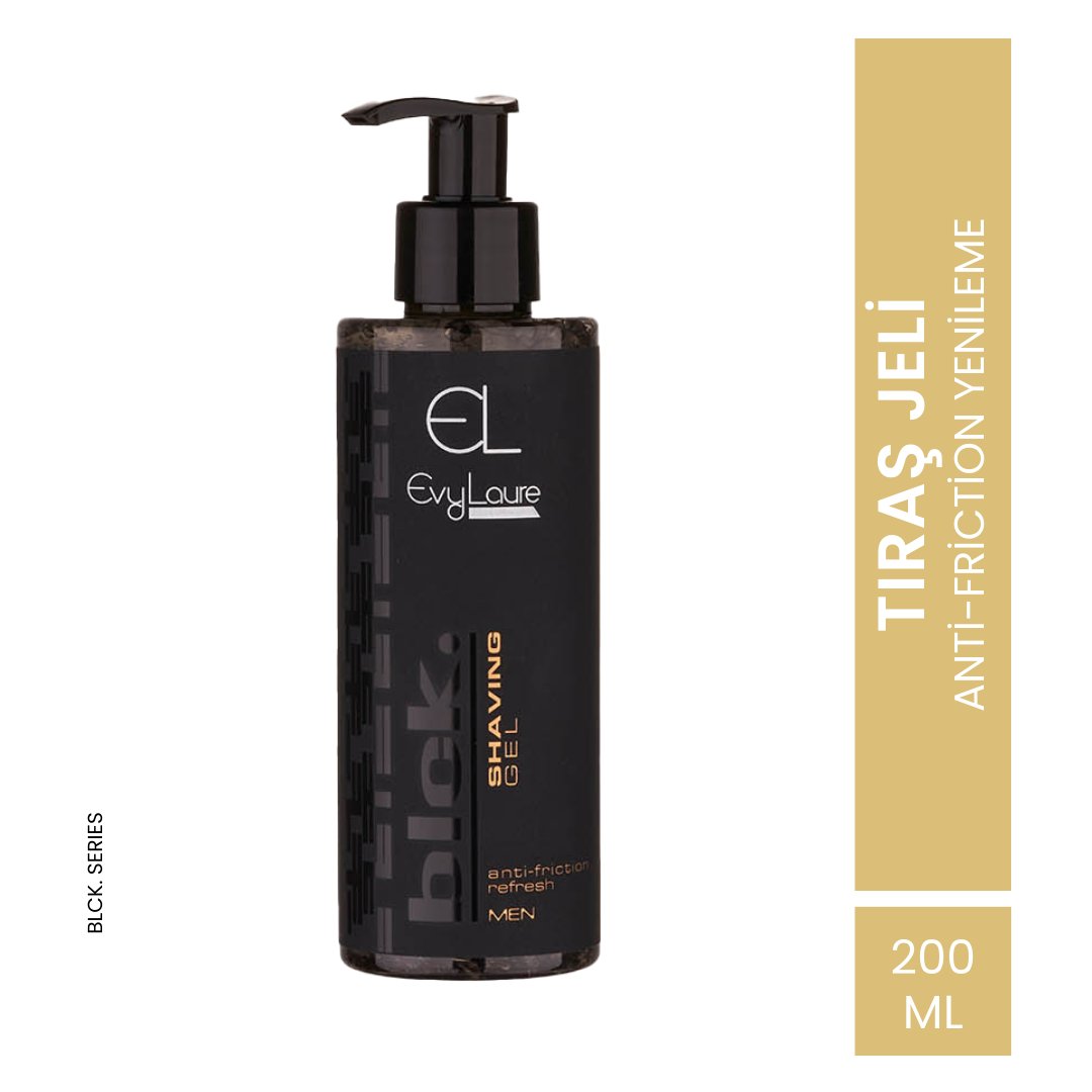 EvyLaure Blck. Shaving Gel | Tahriş Önleyici Nemlendirici | Şeffaf Tıraş Jeli -  200 ml