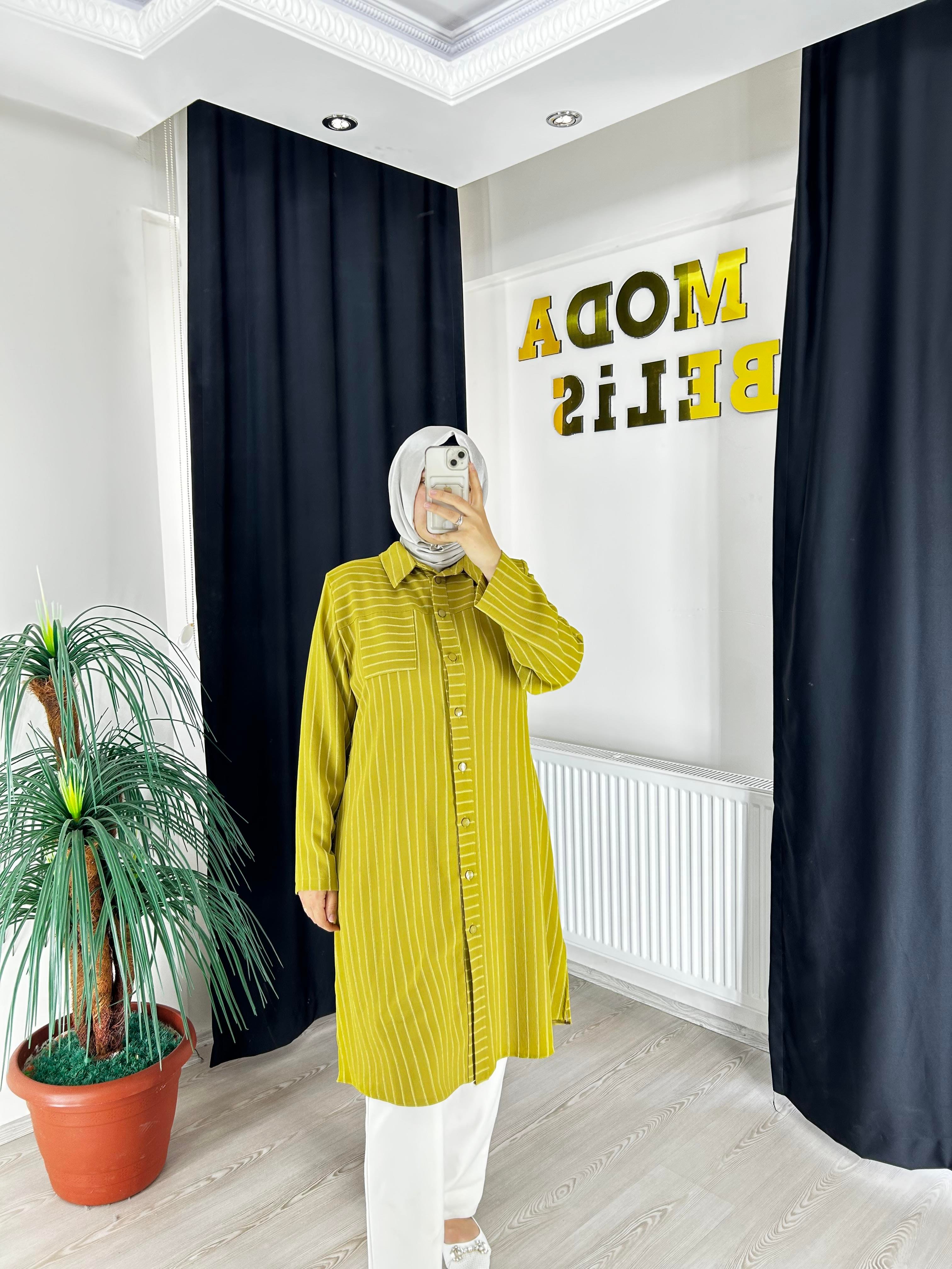 Azra Gömlek yeşil