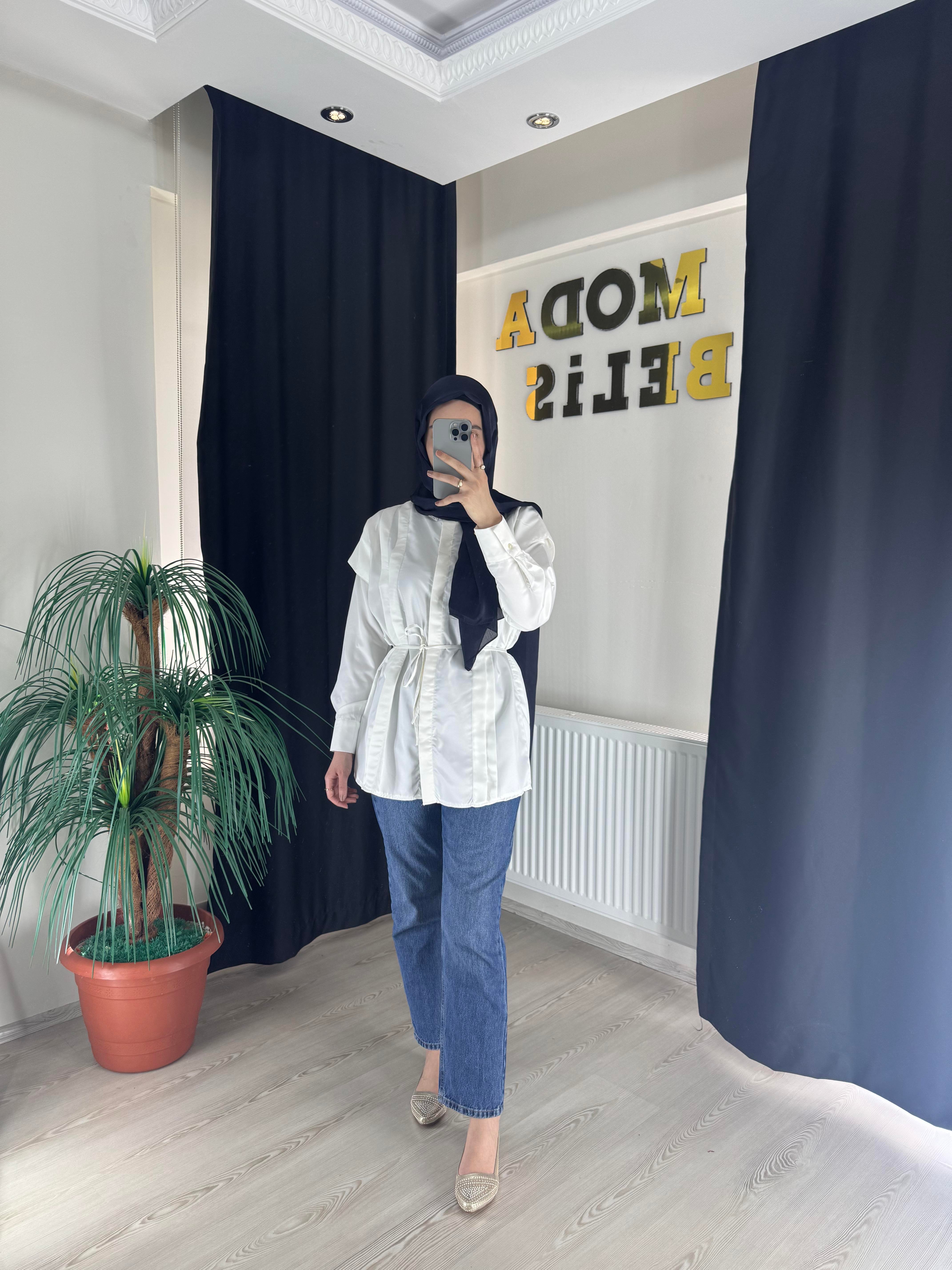 Nisa Gömlek - Beyaz