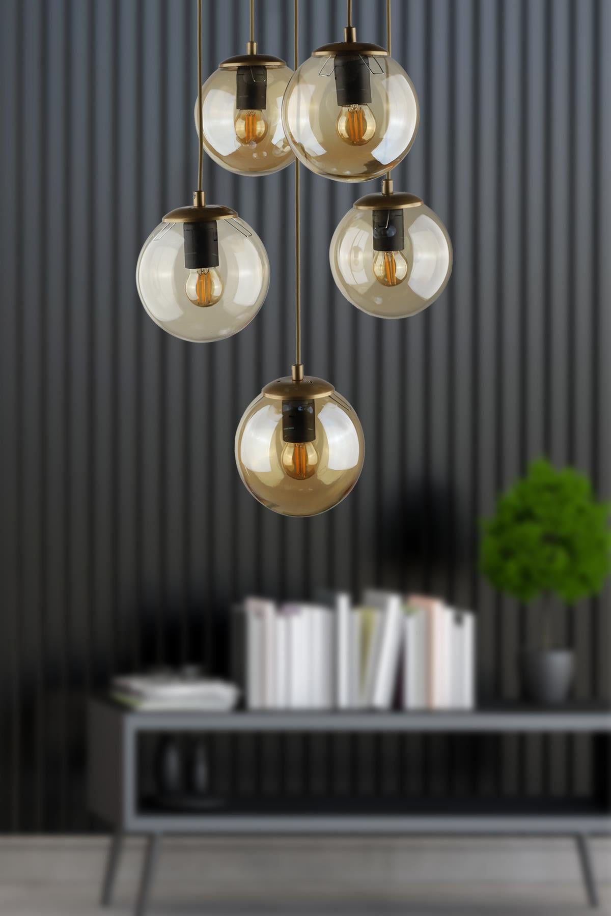 Alegro 5.li Avize Eskitme Bal Cam