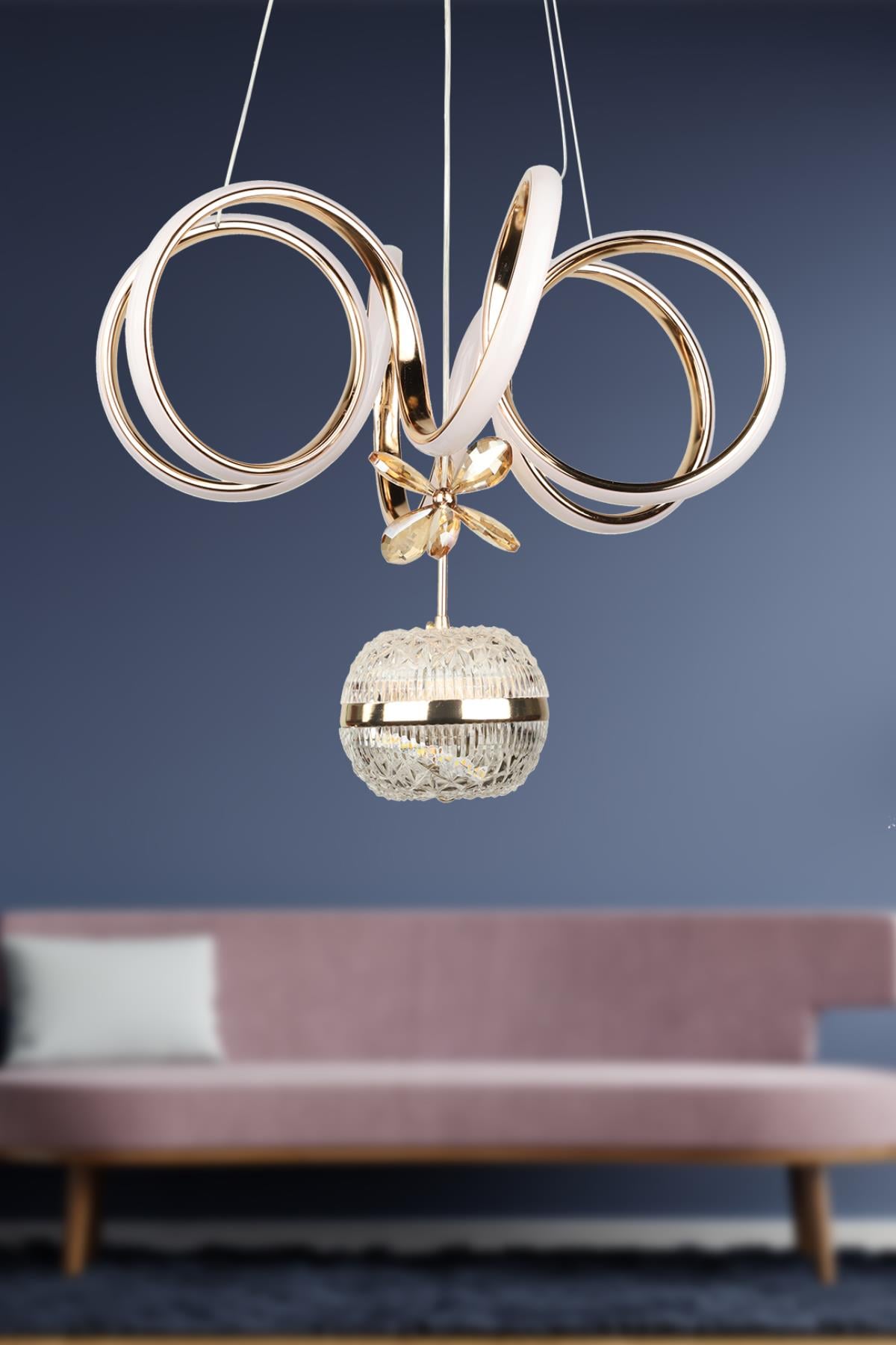 Ella Ledli Avize Gold Kaplama
