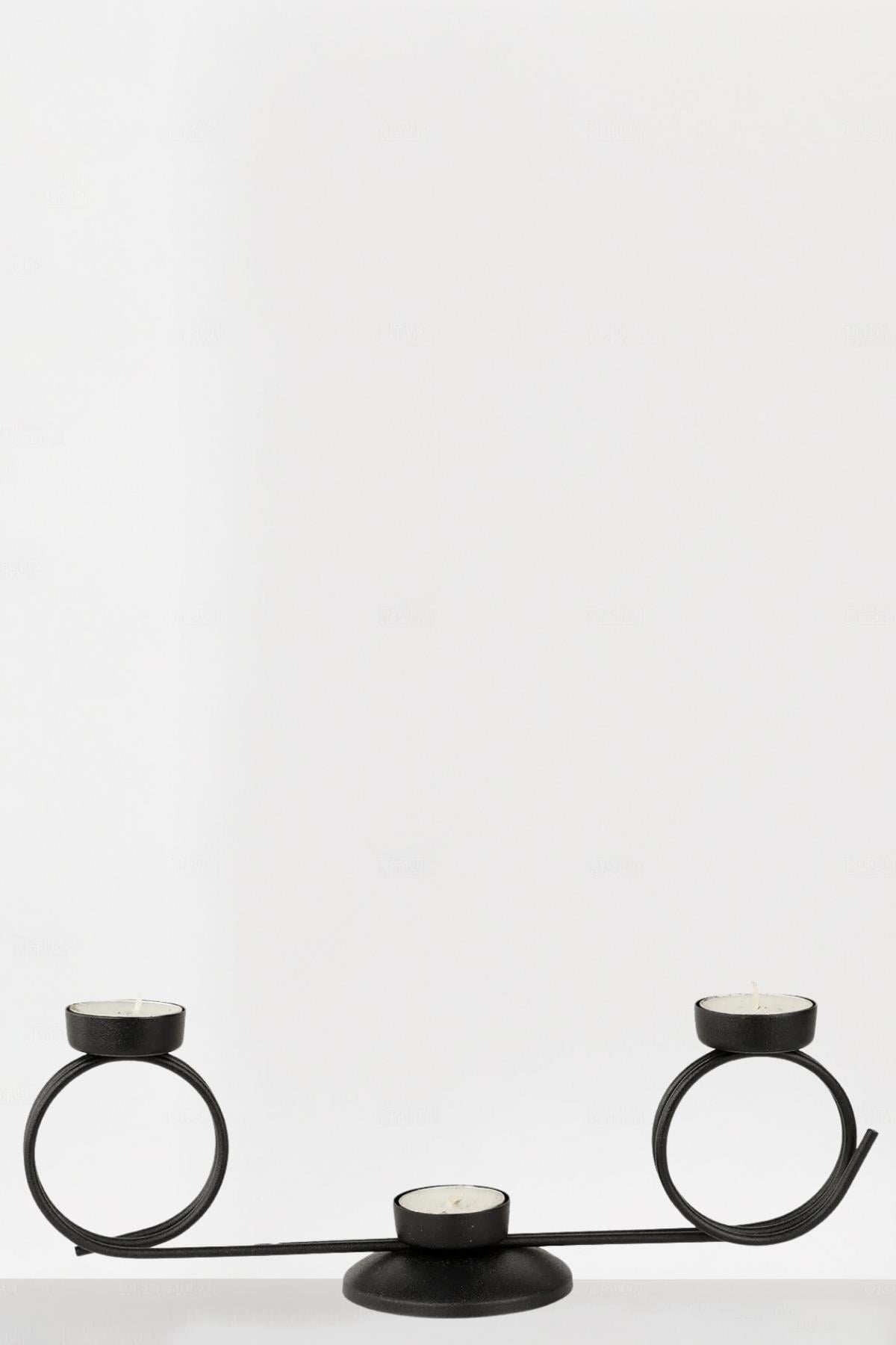 Lumina 3.lü Tealight Mumluk Siyah
