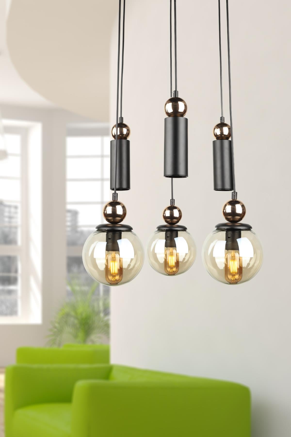 Veloce Ledli 6.lı Avize Gold