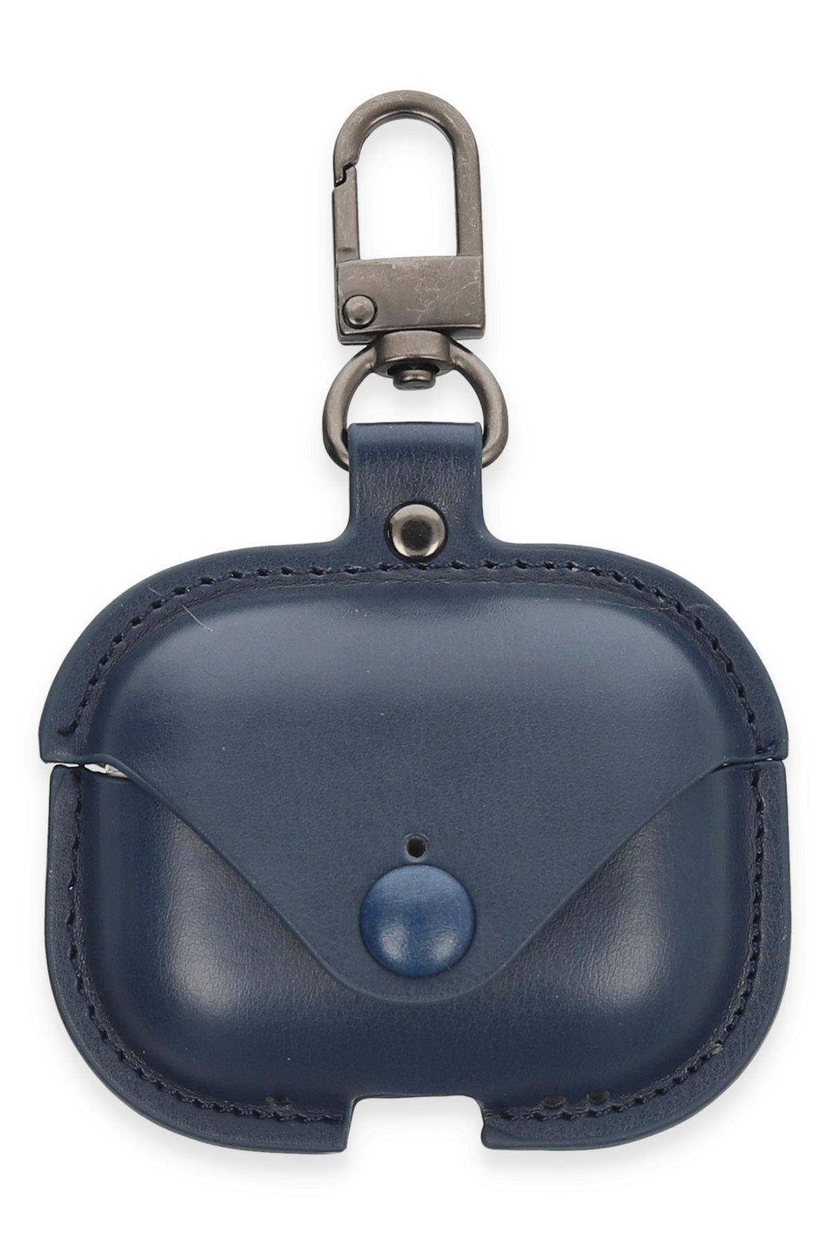 DERİ AİRPODS KILIFLARINEWFACEÇNT08Apple Airpods 3 (3.nesil) Çanta Deri Kılıf - Lacivert